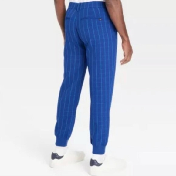 𝐍𝐖𝐓-𝐇𝐎𝐔𝐒𝐓𝐎𝐍 𝐖𝐇𝐈𝐓𝐄 𝐄𝐋𝐀𝐒𝐓𝐈𝐂 𝐖𝐀𝐈𝐒𝐓𝐁𝐀𝐍𝐃 𝐒𝐓𝐑𝐀𝐈𝐆𝐇𝐓 𝐋𝐄𝐆 𝐁𝐋𝐔𝐄 𝐏𝐋𝐀𝐈𝐃 𝐉𝐎𝐆𝐆𝐄𝐑 𝐏𝐀𝐍𝐓𝐒 - Picture 2 of 10